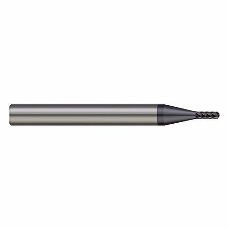 HARVEY TOOL 3mm Cutter dia. x 0.1770 in. Carbide Ball End Mill for Hardened Steels, 6 Flutes, AlTiN Nano Coated 798205-C6
